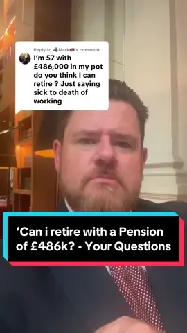 Replying to @🐺Mark🇬🇧  ‘Can i retire with a Pension of £486k? - Your Questions Let’s talk about what it really means to retire with a pension pot of £486,000. At first glance, that sounds like a huge amount of money—and it is a solid achievement. But the key question is: how much income could that realistically give you in retirement? If you want your money to last, most financial planners suggest taking a sustainable income each year—rather than just spending it all at once. On a pension pot of £486,000, that could mean an annual income of roughly £20,000 to £25,000 per year. Add the State Pension on top, currently around £11,500 a year if you qualify for the full amount, and you could be looking at a comfortable total income of over £30,000 per year. But here’s the important bit: how much you can safely take depends on a few factors. Things like your age when you retire, how your pension is invested, whether you want to leave money behind for your family, and how long your retirement might last all play a part. Take too much too quickly, and you could run out of money. Take too little, and you might not enjoy your retirement as much as you could. That’s why it’s so important to get financial advice before making big retirement decisions. A financial adviser can help you plan your withdrawals, manage your tax position, and make sure your money lasts as long as you do. #RetirementPlanning #PensionTips #FinancialEducation #WealthBuilding #MoneyMatters 