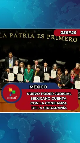 Nuevo Poder Judicial mexicano cuenta con la confianza de la ciudadanía México inauguró los primeros jueces elegidos por voto popular, un hito para la justicia del país.  Ministros de la Suprema Corte, magistrados del tribunal electoral y numerosos juzgadores distritales y estatales completan los más de 800 cargos que asumen, tras haber sido elegidos en unos comicios inéditos el pasado 1 de junio. #teleSUR #Actualidad #PoderJudicial #México #parati