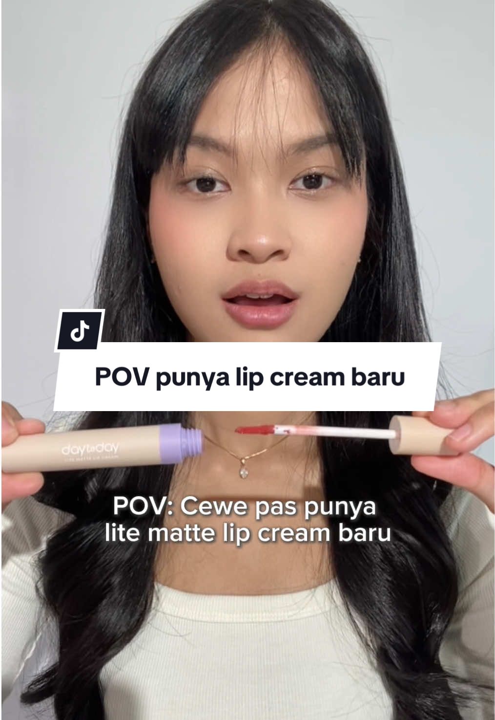 Siapa yang kayak gini juga? 😆 Lora pakai Lite Matte Lip Cream shade 03 ya. Yuk checkout produknya! 😘🛒 #Implora #ImploraCosmetics #BeraniJadiAku #ImploraLiteMatteLipCream 