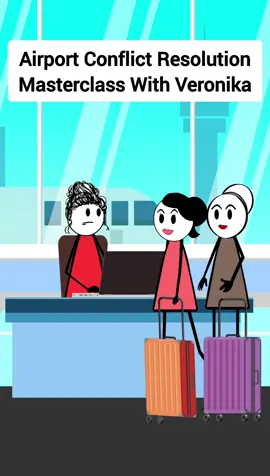 Airport Conflict Resolution Masterclass With Veronika. #therealveronika #animation #animationmedia #skitscomedy #fblifestyle #AirportDrama #CustomerService #EntitledPassenger #WorkplaceDrama #AirlineLife #ConflictResolution #Professionalism #MissedFlight #AirportLife 