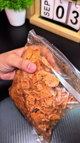 Basreng bulat pedas daun jeruk #basreng #basrengbulat #basrengpipih #cemilan 