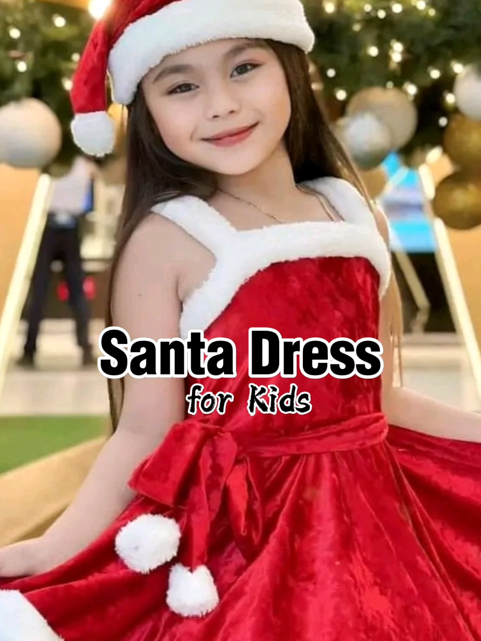 Santa Dress for Kids, Complete Set na yan na matatanggap niyo mga mii kapag nagcheck out kayo jan sa yellow basket. #santadress #santadressforkids #kidsdress #dressforkids #christmaspartyoutfit 