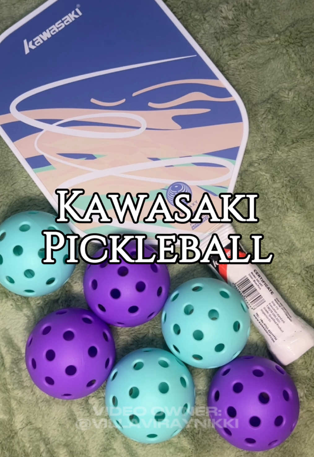 Premium feels with Kawasaki Galaxy Pickleball Paddle — ang ganda rin ng balls nila — 6pcs set na! @Kawasaki sports Checkout now! #Pickleball #PickleballPaddle #KawasakiGalaxy