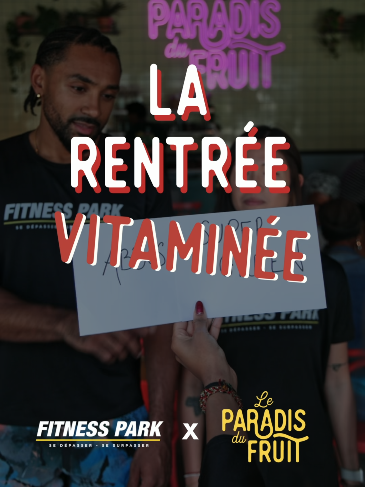 🔥Jeu concours de rentrée : scanne, tente ta chance 💎et repars peut-être avec 1 an de plaisir vitaminé au @paradisdufruit 🥝🍌 Un défi simple, une récompense XXL 👉Es-tu prêt à jouer ? Rendez-vous en club pour participer. #FitnessPark #ParadisDuFruit #RentréeSportive #FitnessMotivation #JeuConcours