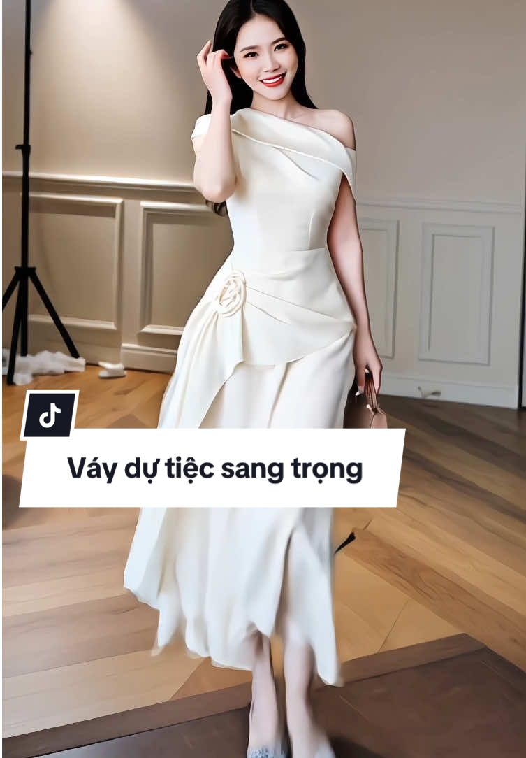 Váy Thiết Kế Lụa Dáng Dài Dành Cho Nữ, Mặc Đi Chơi, Đi Tiệc, Đi Làm #vaythietke #vaydutiec #vaysangtrong #vaythanhlich #xuhuong 