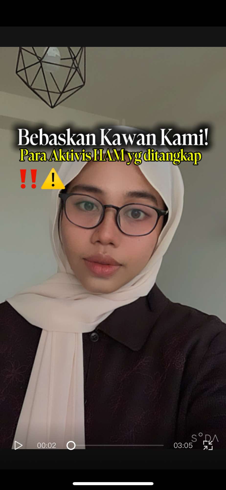 STOP KRIMINALISASI PARA PEMBELA HAM!!  Kita Butuh Keadilan Bukan Penindasan maupun Kabar Kehilangan!!   Bebaskan Semua Kawan” Kami!!! Bebaskan ribuan sipil yang ditangkap paksa!!! Hentikan segala bentuk kekerasan! Sudah cukup! Rakyat Bukan Angka‼️ #prabowosubianto #kepolisianrepublikindonesia #bebaskankawankami #dprri #resetindonesia 