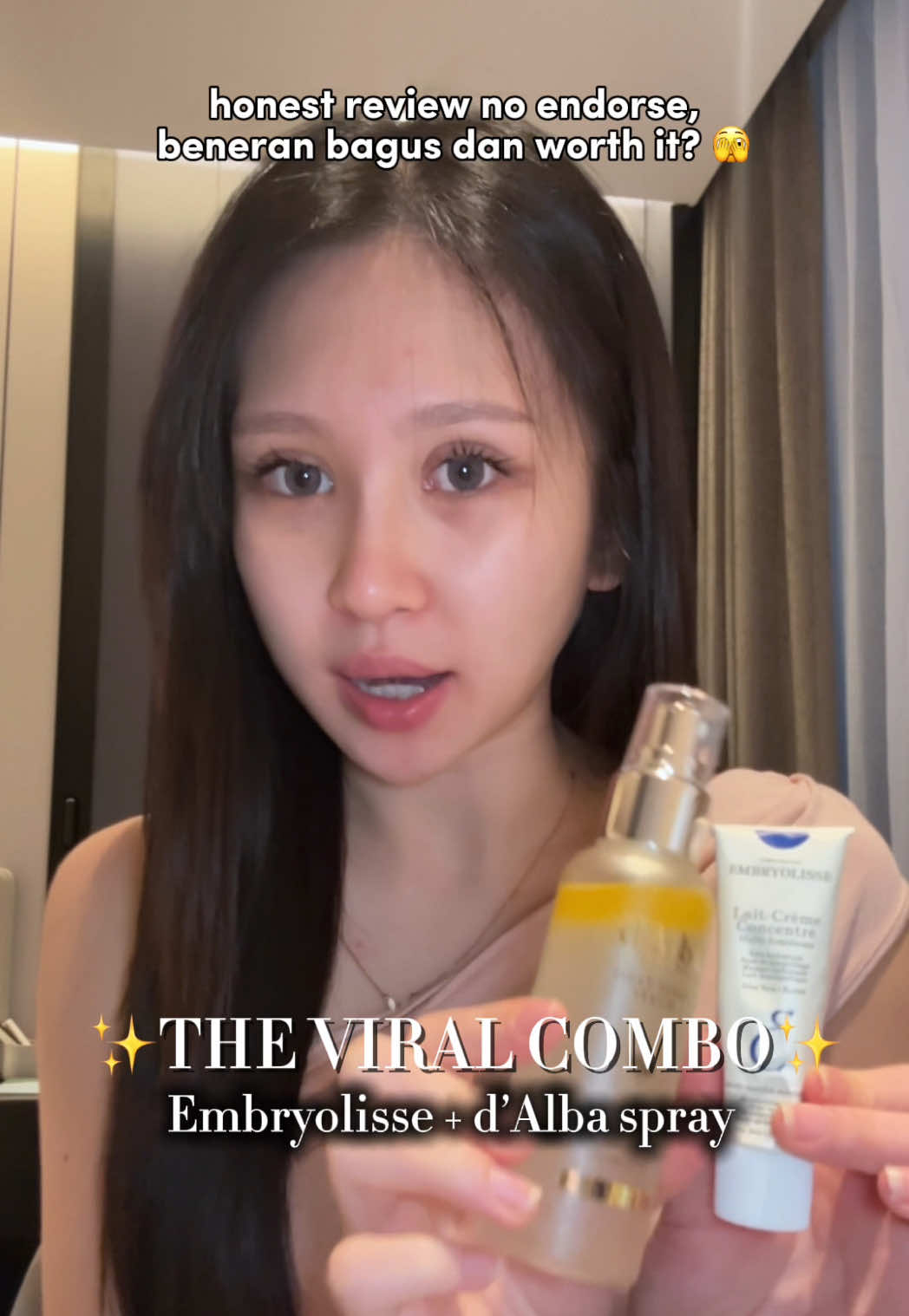 Review jujur d alba embryolisse combo 👌🏻 skin prep buat makeup anti dempul #SkinCare101 #skinprep #dalbasprayserum #embryolisselaitcream #makeuphacks 