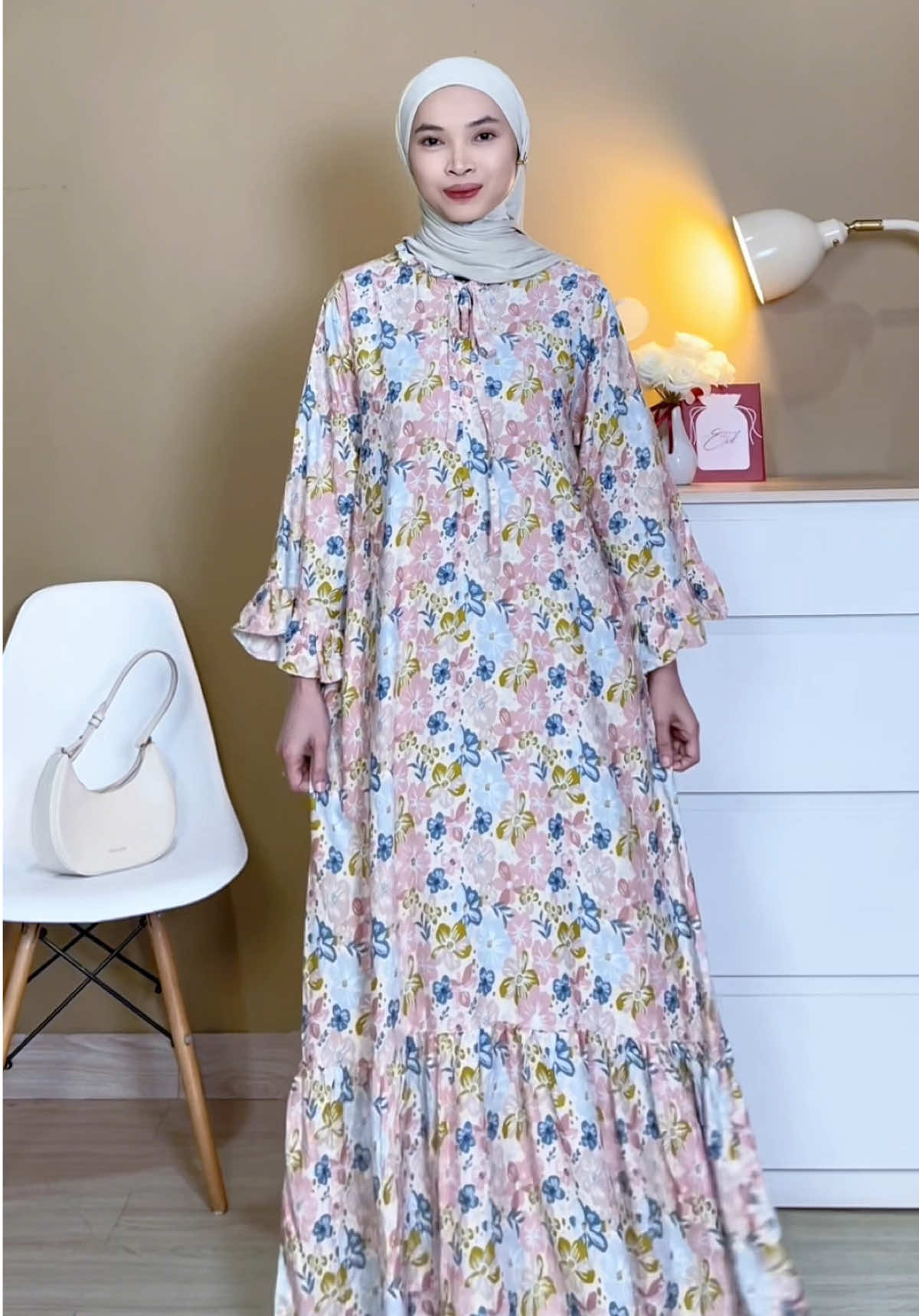 Motif abelia restock gercepin 😍😍 #mididress #dressrayon #gamisrayon 