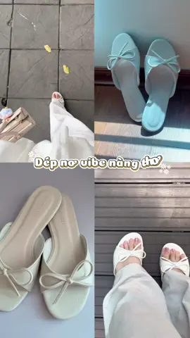 Dép nơ vibe nàng thơ #giayxinh #giaydep #review #viral #xuhuongtiktok 