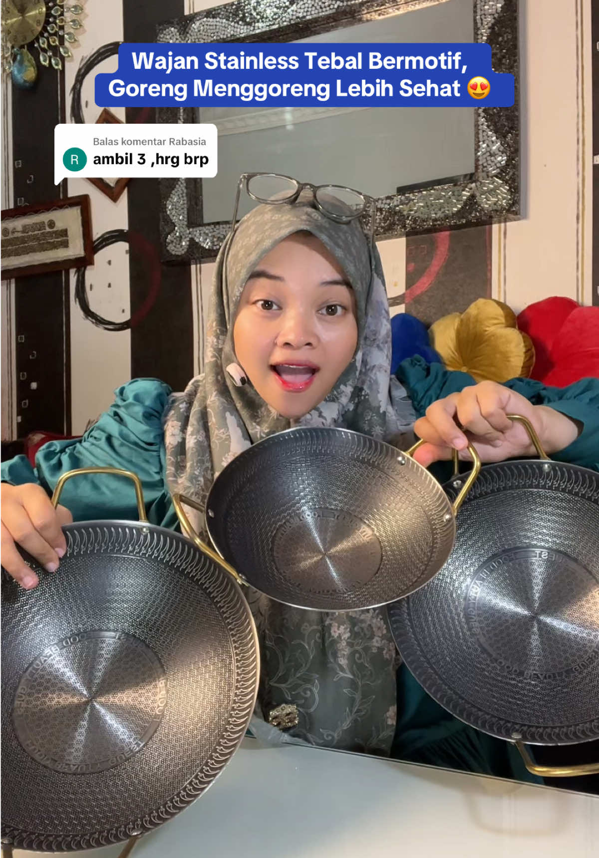Membalas @Rabasia ambil satu set lebih murah kak 😍😍 bisa ambil satuan juga.. ini dia wajan terbaru model stainless versi motif.. bahan tebal dan anti lengket.. cocok buat goreng menggoreng, tumis menumis lebih sehat 🥰👍🏻  #wajanstainless #wajanpenggorengan #wajanstainlessantilengket #wajanserbaguna #wajanmurah 