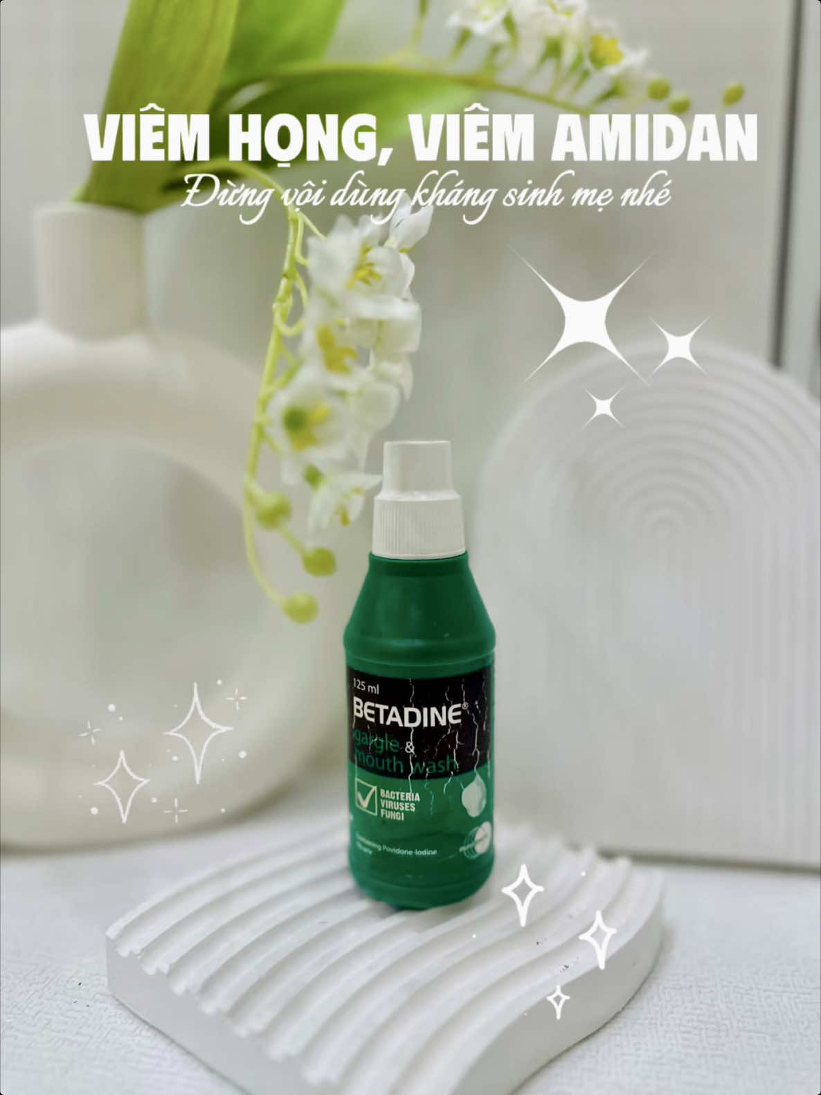 Các mẹ thứ áp dụng cách nây nha! Mẹ Thổ vẫn đang áp dụng nè. Duy trì ngày 3-4 lân nha. #betadine #giamviemhong #betadinegargle #methochiase #mebimsausinh 