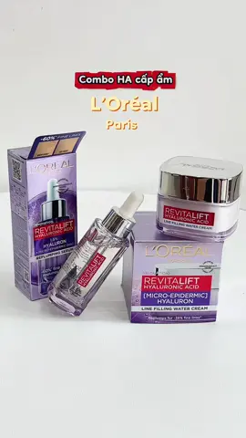 Combo HA cấp ẩm L’Oréal Paris #serumhatim #skincare #hợptáccùnglorealparis #xuhuong 