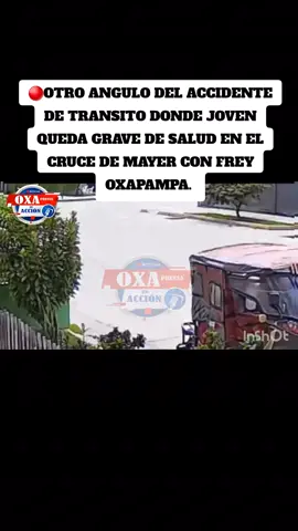 🔴#LamentableAccidenteDeTransito🚨 OTRO ANGULO DEL ACCIDENTE DE TRANSITO DONDE JOVEN QUEDA GRAVE DE SALUD EN EL CRUCE DE MAYER CON FREY #OXAPAMPA.  Joven quien sufrio accidente de transito el dia de 01 de Setiembre quedo grave y necesita ayuda, los familiares de joven  Alvaro  Jovani Cantalicio Tarazona piden ayuda a la población Oxapampina. El apoyo aumque sea con lo que tengan así sea un sol es bienvenido el está muy grave de salud, No reacciona desde el accidente 😭 cualquier ayuda al #YAPE mi número 963 782258 la familia se los voy agradecer bastante. #Viral Oxa Prensa En Acción TV  #ManejeConCuidado 