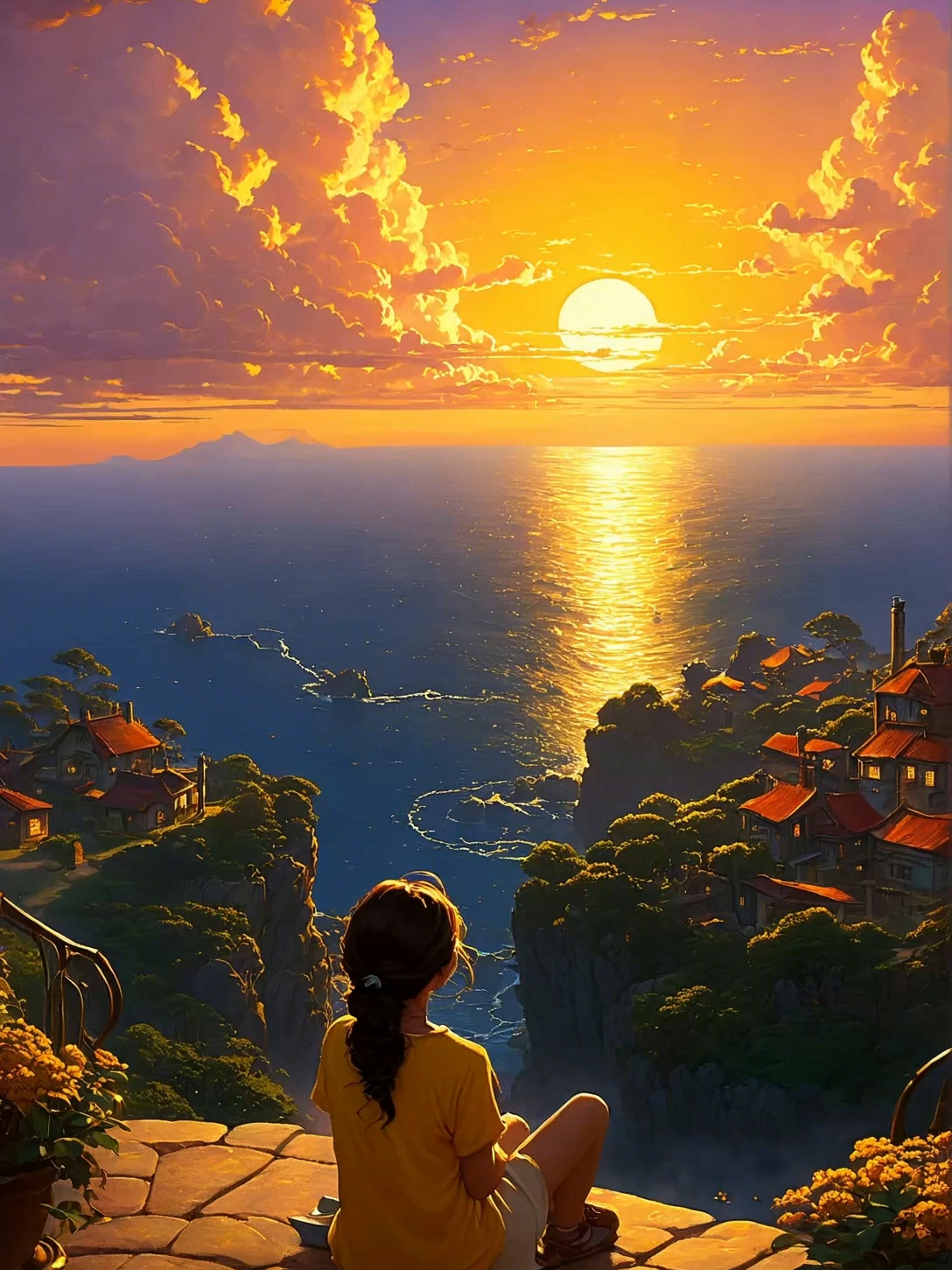 Sometimes, sunsets remind us that endings can be just as beautiful as beginnings. 🌅💛 Turn this moment into your live wallpaper — a daily reminder to keep shining no matter what. #LiveWallpaper #DigitalArtVibes #SunsetAesthetic #KeepShining