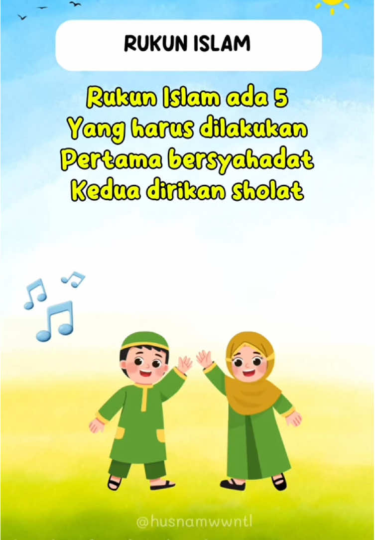 Lagu Rukun Islam #laguanak #laguislami #kontenanak #pendidikan #rukunislam 