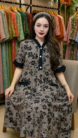 Daster Davina Jumbo Bahan Rayon #daster #dasterkekinian #dasterrayon #dasterjumbo #fyp 