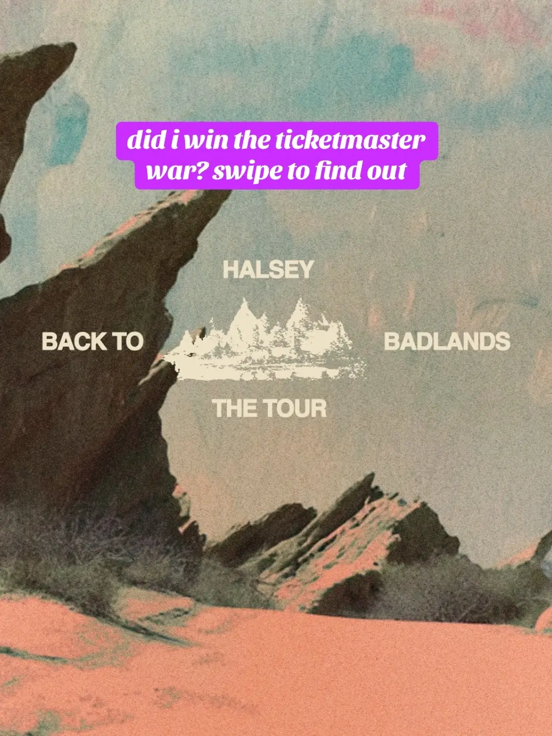 i would like to thank not only god but halsey for adding another philly date #halsey #badlands #backtobadlands #ticketmasterwar 
