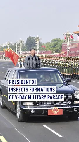 Chinese President Xi Jinping reviewed troops along Beijing’s Chang’an Avenue during a grand military parade marking the 80th anniversary of victory in the War of Resistance Against Japanese Aggression and the World Anti-Fascist War. Amid powerful military music, Xi inspected foot, banner, and armament formations with precision and solemnity. #China #VDay #MilitaryParade #Beijing #WWII #Commemoration