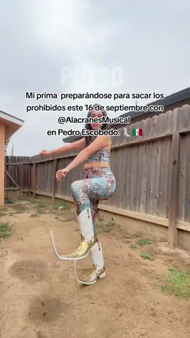 Mi prima preparándose para este 16 de septiembre y sacar los prohibidos con Alacranes Musical en Pedro Escobedo. 👢🇲🇽 #duranguense #alacranesmusical #PedroEscobedo #fiestaspatrias 