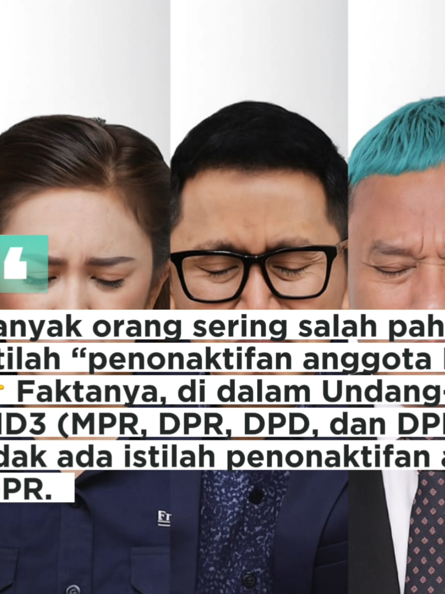 Banyak orang sering salah paham soal istilah “penonaktifan anggota DPR” yuk simak videonya. #PAWDPR #PenonaktifanDPR #FaktaHukum #NarasiHukum #EdukasiHukum