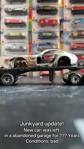 Possibly salvageable? #fyp #hotwheelsdaily #hotwheelshunter #photography #junkyard 