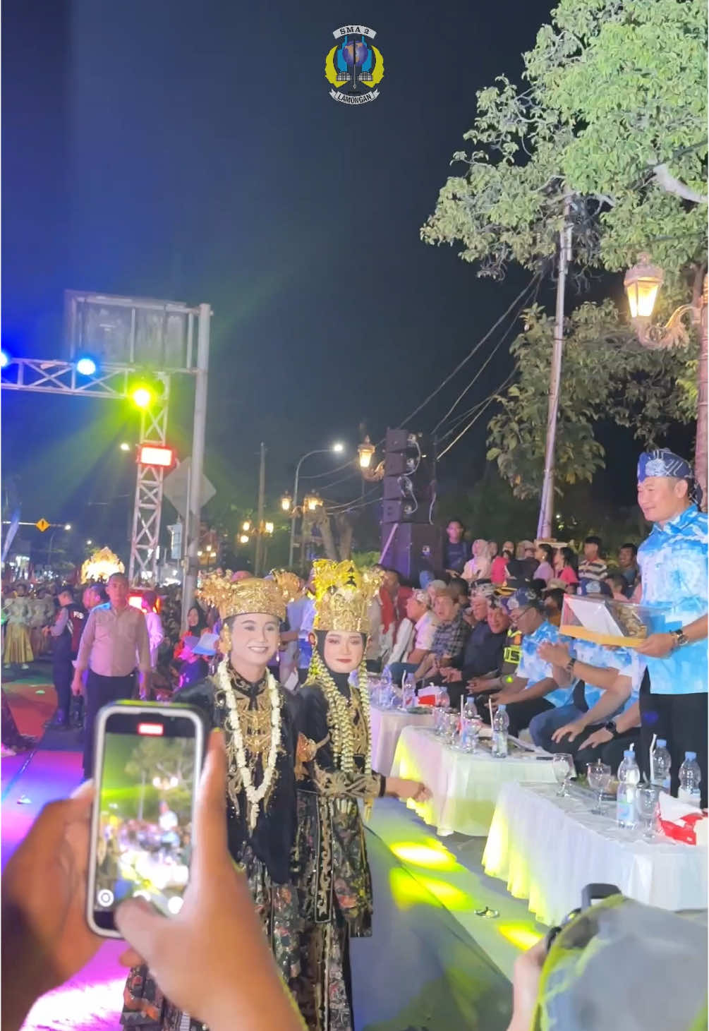 SMADA dalam Lamongan Night Carnival (LNC) 🤩🔥 #lamongannightcarnaval2025  #lamongan #lamongan24jam  #BanggaSekolahSMADA #SMANegeri2Lamongan #HUTRI80 #carnival 