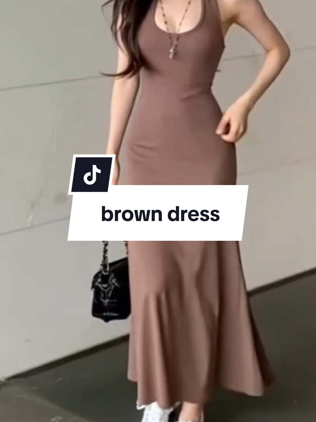 simple dress #dress #fashion #maxidtess #browndress 
