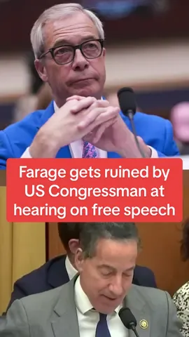 Nigel Farage gets ruined by US Congressman at hearing on free speech