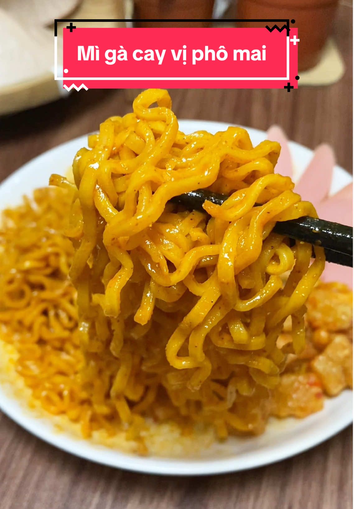 Combo 5 gói mì trộn ABC vị gà cay phô mai, sợi mì to vàng óng, đậm vị, thêm topping tuỳ thích thì ăn ghiền thiệt nghen mọi người #nhunguyen28 #foodreview #migacayphomai #mitron #ancungtiktok 