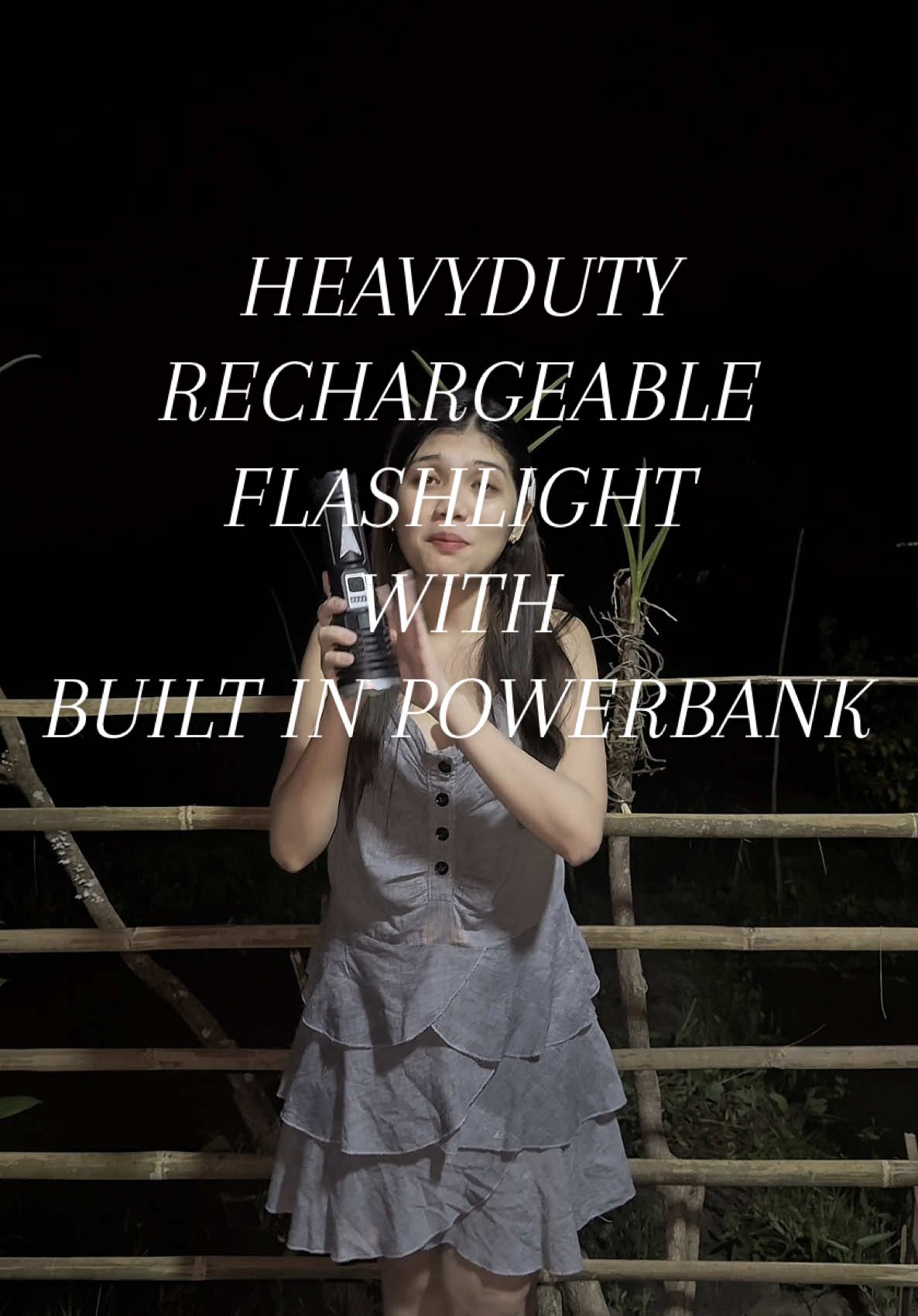 HEAVYDUTY RECHARGEABLE FLASHLIGHT with built-in powerbank. Super bright light, long lasting battery life.  #flashlight #rechargeableflashlight #waterproofflashlight #heavydutyflashlight #ledflashlight #tacticalflashlight #campingflashlight #affordableflashlight 