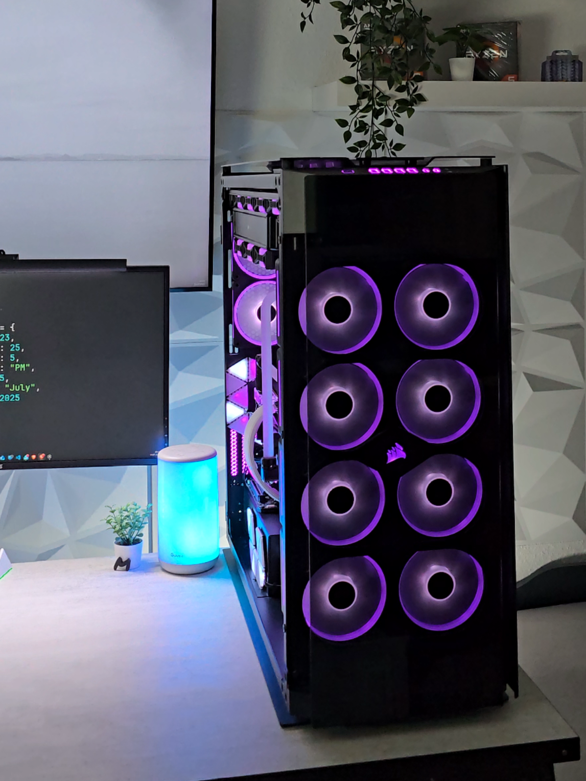 tiktok put me out of 300 view jail 😭💔  #minimalist #blackpc #pcbuild #rgb #compsetup 