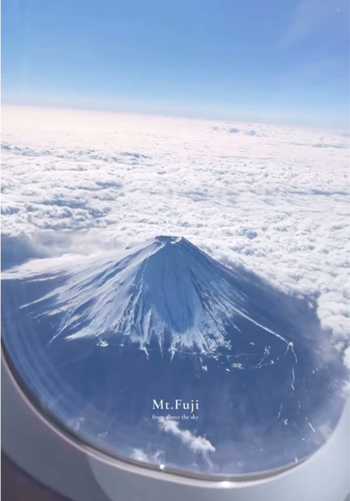 Mt. fuji from above the sky #japantravel #fujisan #phusi #japan 