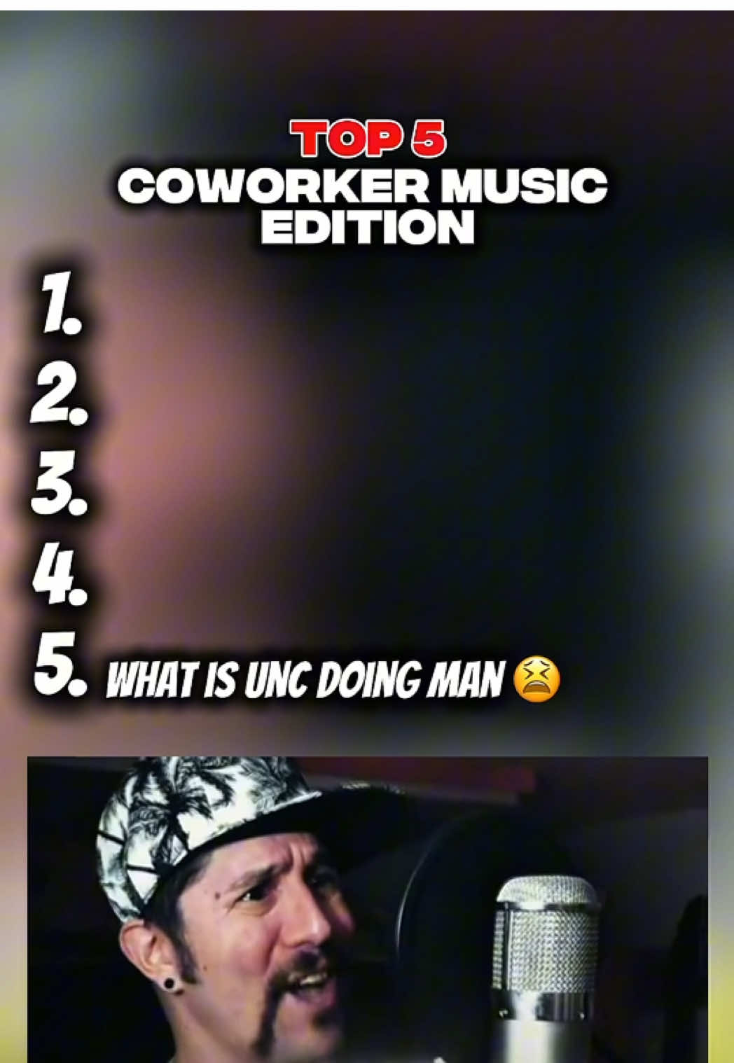 TOP 5 COWORKER MUSIC EDITION  #coworker #music #funny #cringe #top5