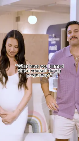 Step one of parenthood: admit you don’t know %$*! 🤷‍♂️😂 Step two: vibe and have fun anyway! 💃 @alexandramadison_ and @bouffnasty did exactly that 🤣 #pregnancy #pregnant #babylist #babylistshowroom #babytok