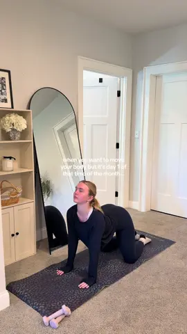 Day 1 calls for low impact movements 🩷 Or just laying in bed with a heating pad 😂 #movement #barreinstructor #timeofthemonth #Fitness #lowimpactexercise 