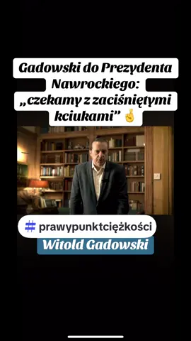 Witold Gadowski trzyma kciuki podczas spotkania Karola Nawrockiego z Donaldem Trumpem 🤝 Jego zdaniem to wydarzenie może jeszcze mocniej umocnić pozycję Prezydenta Nawrockiego. #dlaciebie #polska #usa #nawrocki #trump
