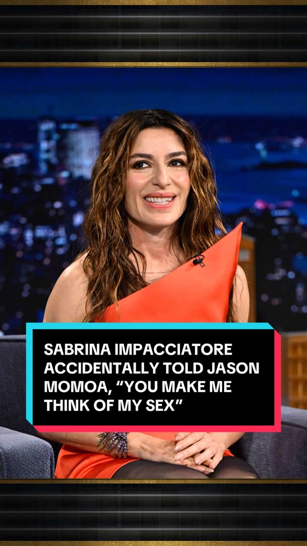 Sabrina Impacciatore accidentally told @Jason Momoa, “you make me think about my sex” 😭 #FallonTonight #TonightShow #SabrinaImpacciatore #JasonMomoa #JimmyFallon 