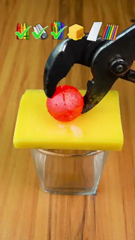 Can 1000°C ball pass through crayons and Butter 🧈🖍️?😱 #experiment #Science #asmr #fyp