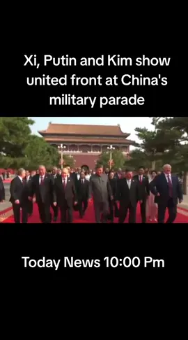 Xi, Putin and Kim show united front at China's military parade#BBCNEWS #Gaza #freeplastain🇵🇸 #newschannel #america 