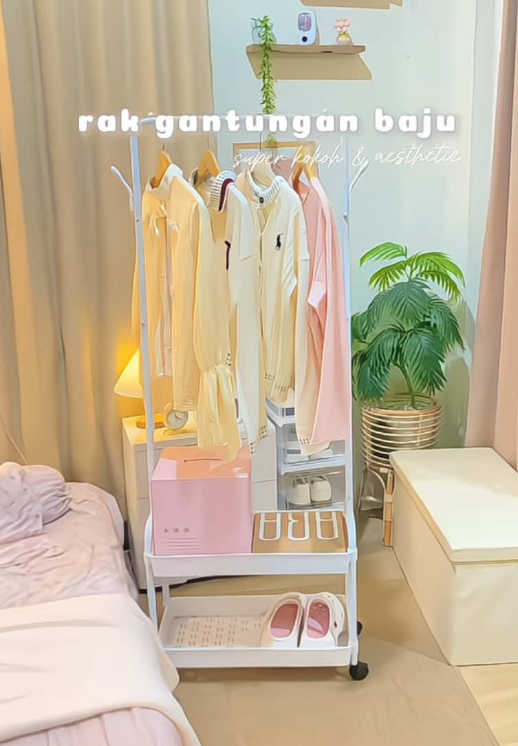 nemuin rak serbaguna  super cantik cuman 1oo ribwuan, materialnya daei besi x plastik super kokoh yang bikin kamar jadi makin aesthetic parah✨ kalin wajib bgt punya 🫶🏻 #rakserbaguna #rakbajugantung #rakbaju #rakaesthetic #roomdecor 