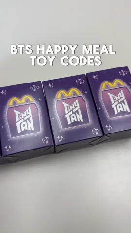 BTS Tiny Tan McDonald’s toy codes. I got 4 out of 7 codes so let me know if you have codes for Jungkook, Suga, and RM. Hope this helps anyone who needs the codes! #creatorsearchinsights #mcdonaldsbts #btstoys #btstinytan #bts 