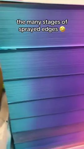 Being an hybrid published author means I wear many hats. One of them means I spray the edges of some of my books.  I love this artistic part of publishing. The colors are so beautiful… but not everything goes to plan 😂 Some edges are an epic fail and that’s okay! Such is art #BookTok #sprayededges #enemiestolovers 