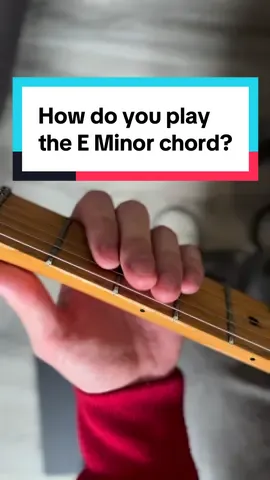 How do you play the E Minor chord? #guitartok #guitarlesson #guitarchord #beginnerguitar #learnguitar 