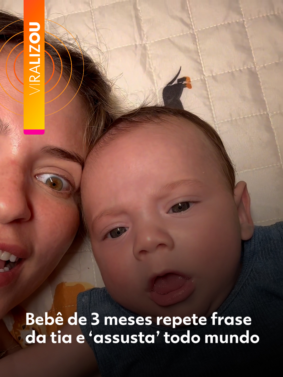 #Viralizou - Um momento divertido e um pouquinho 'assustador' chamou atenção nas redes quando o filho de Nayana reproduziu uma frase dita por sua tia.  O episódio mostra como as crianças absorvem e reproduzem o que ouvem ao seu redor. Créditos: naysimiao | @myhoodbr #bebê #primeiraspalavras #quemé #g1 #g1viralizou #tiktoknotícias  Veja mais vídeos do g1 clicando em 'leia o artigo'