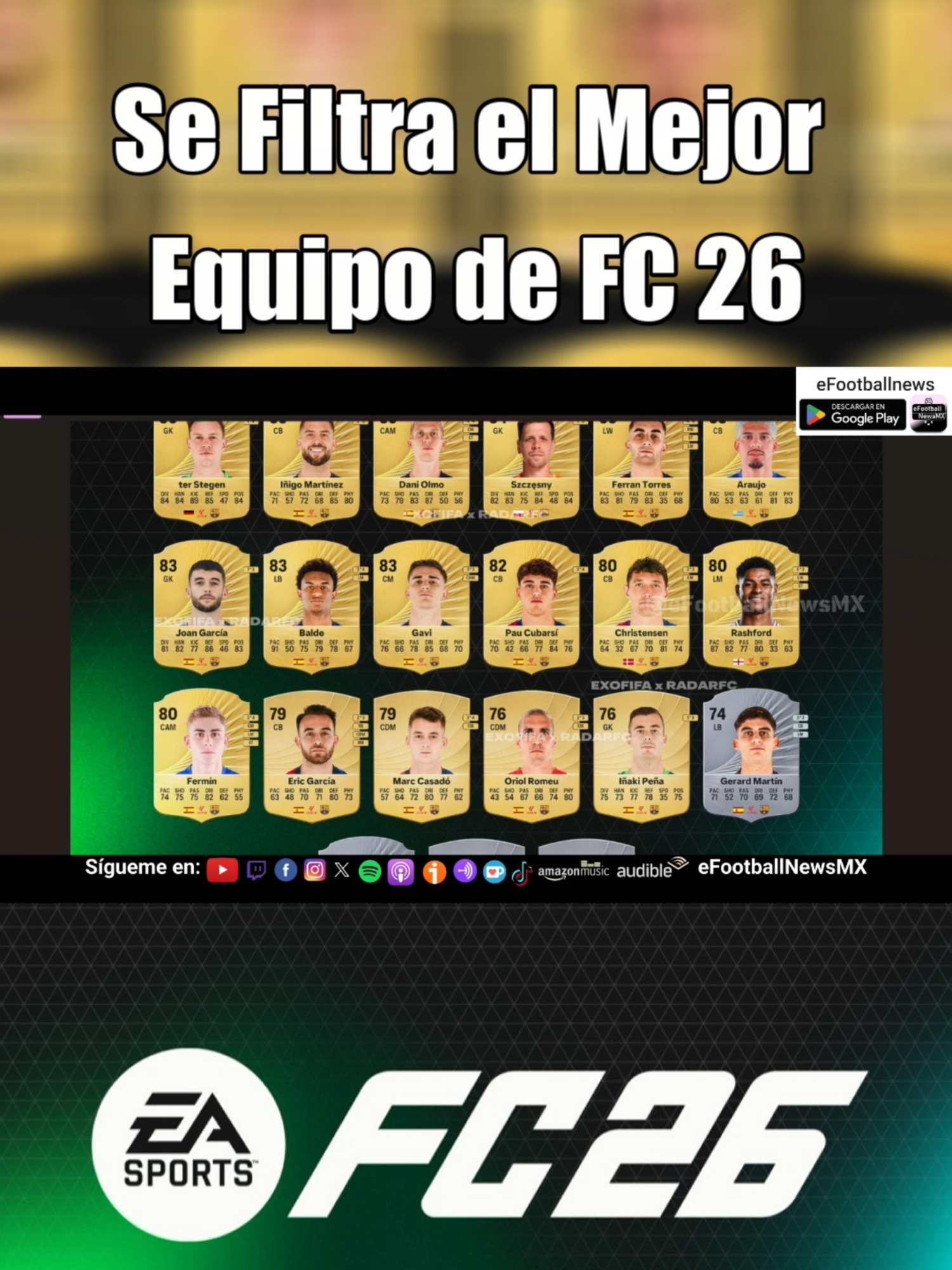🚨Se Filtran el Mejor Equipo de #fc26 🚨 #easportsfc26 #easportsfc #shorts #ultimateteam #efootballnewsmx #videojuegos #tiktokgaming #noticiasfc26 #fcnews