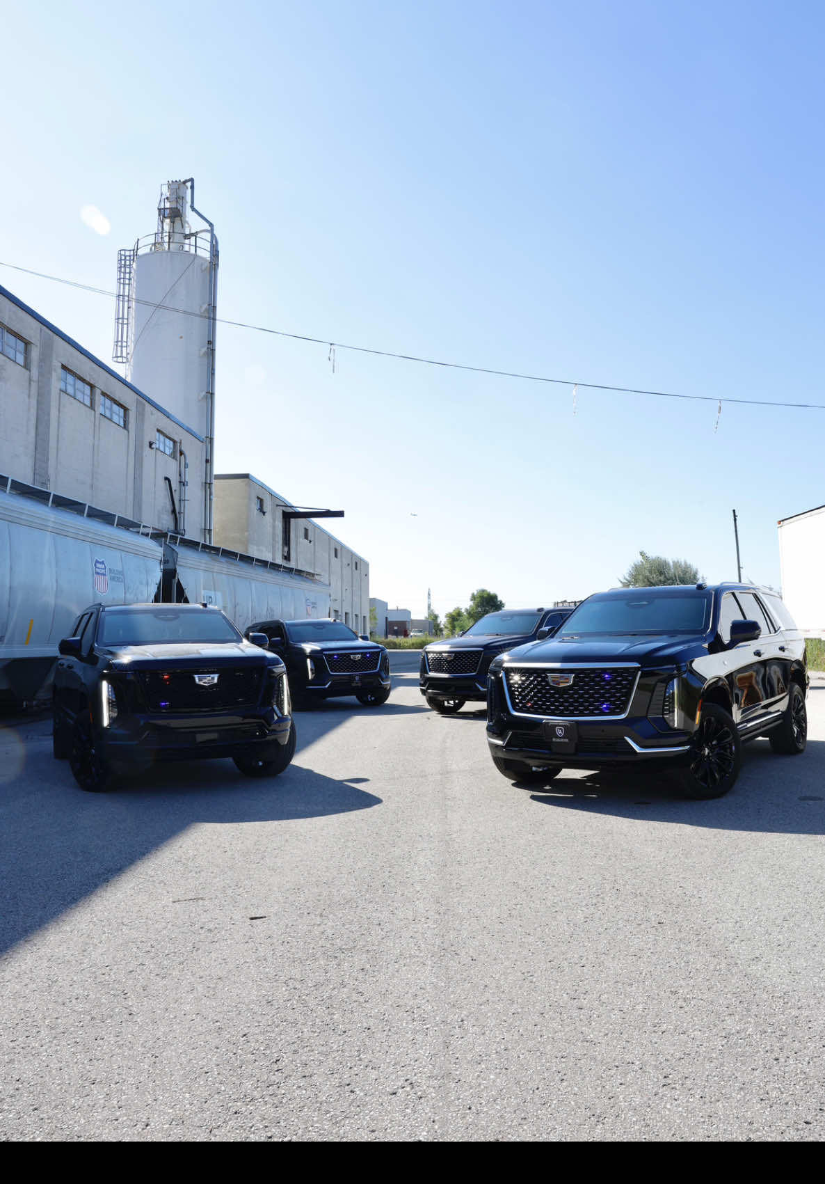 Today’s delivery - A fleet unlike any other 🛡️ 4 x 2025 Armored Cadillac Escalade’s by Exec Armor  #execarmor #bulletproof #armored #cadillacescalade #escalade 