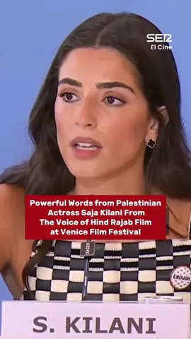 Palestinian actress Saja Kilani delivered a powerful message.  This was during the panel for 