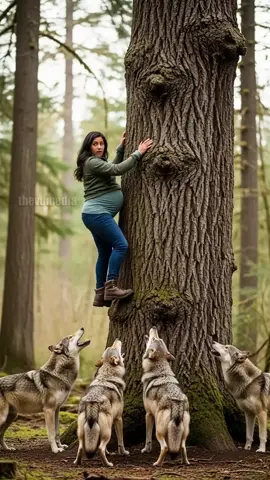 Mama Bear Protects Her Home From Pack Of Wolves! #animals #wildlife#animal #hero #wildlife 