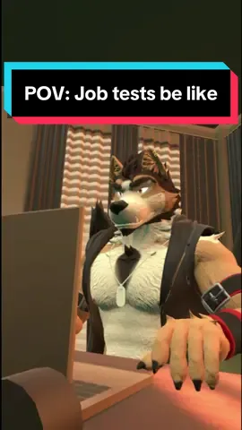 Job theory tests be like… I didn’t do so well #furry #fyp #vrchat #lgbt #funny 