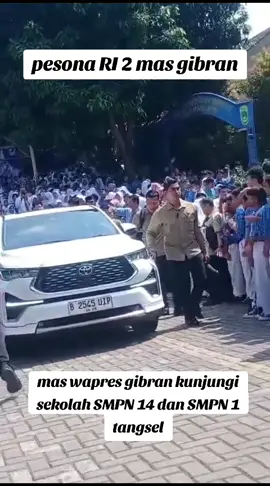 moment mas wapres gibran melakukan kunjungan ke sekolah SMPN 14 dan SMPN 1 tangsel tinjau langsung pelaksanaan (MBG) 2-9-2025 #gibranrakabumingraka #gibranrakabuming #gibran #wapres #fyp 